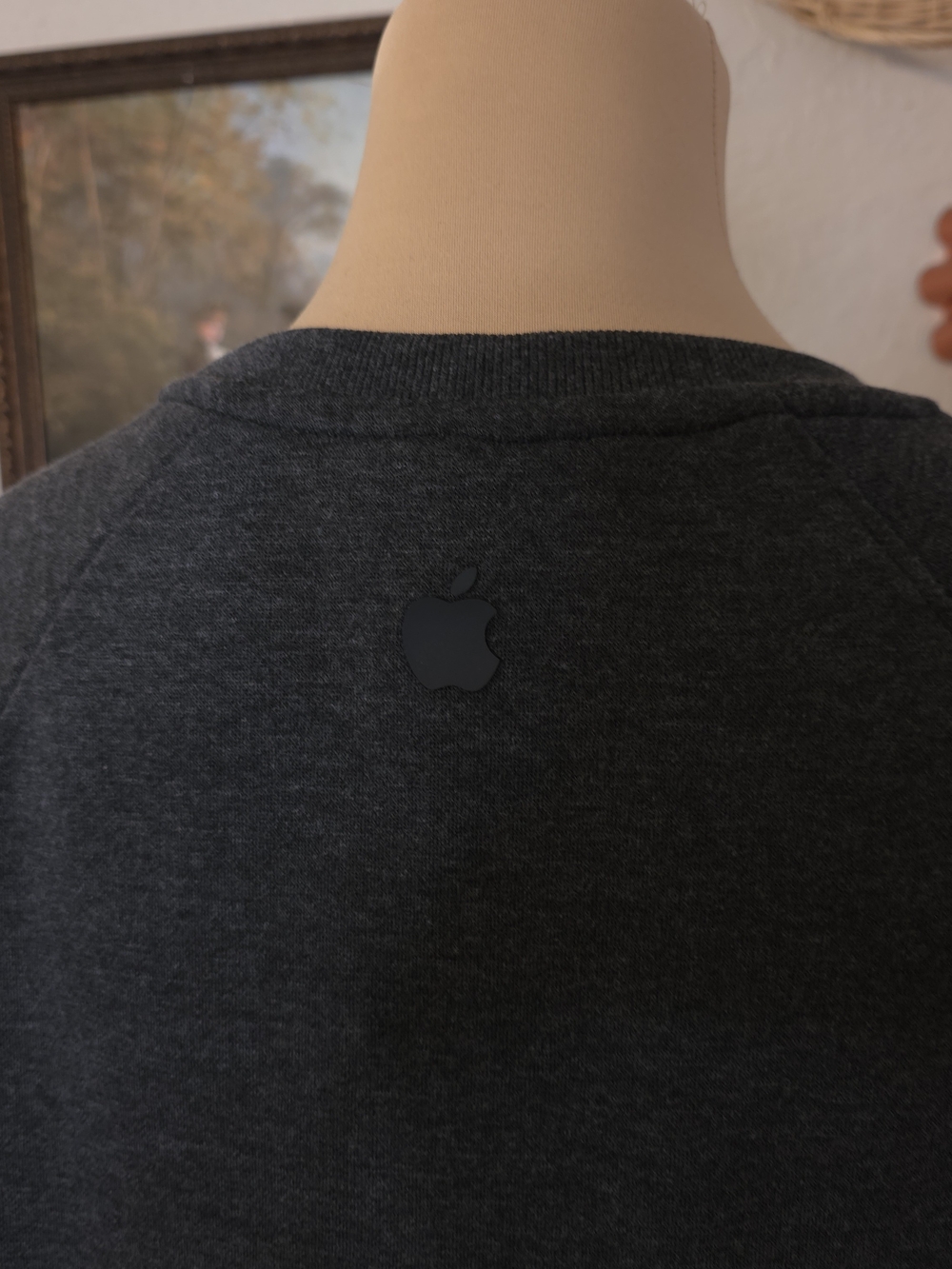 Apple Breathe Mindful Minute Meditation Charcoal Gray Crewneck Sweatshirt - Picture 6 of 12